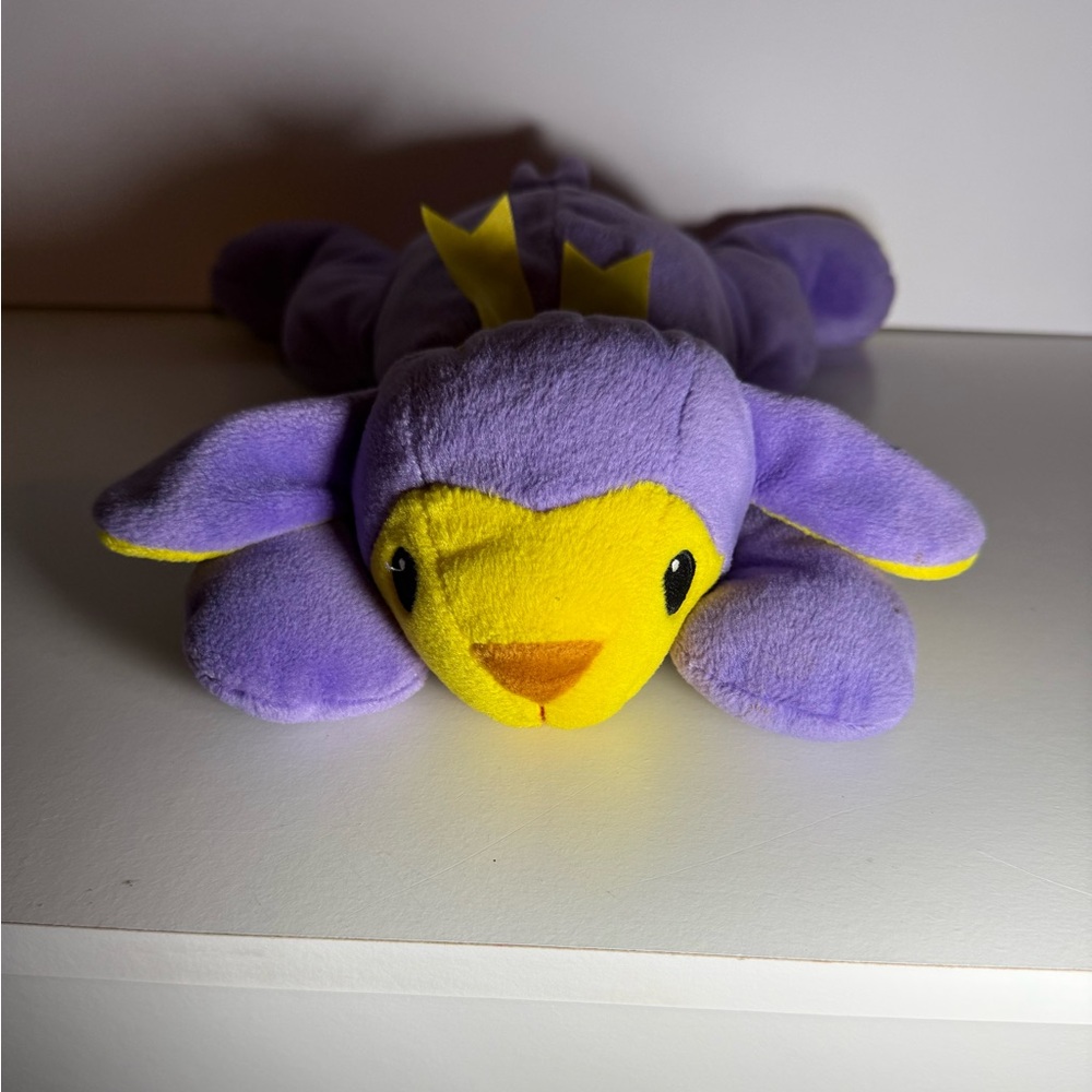 VTG Ty Pillow Pals Baba‎ the Purple Lamb Plush 1998 Stuffed Animal Beanie Baby